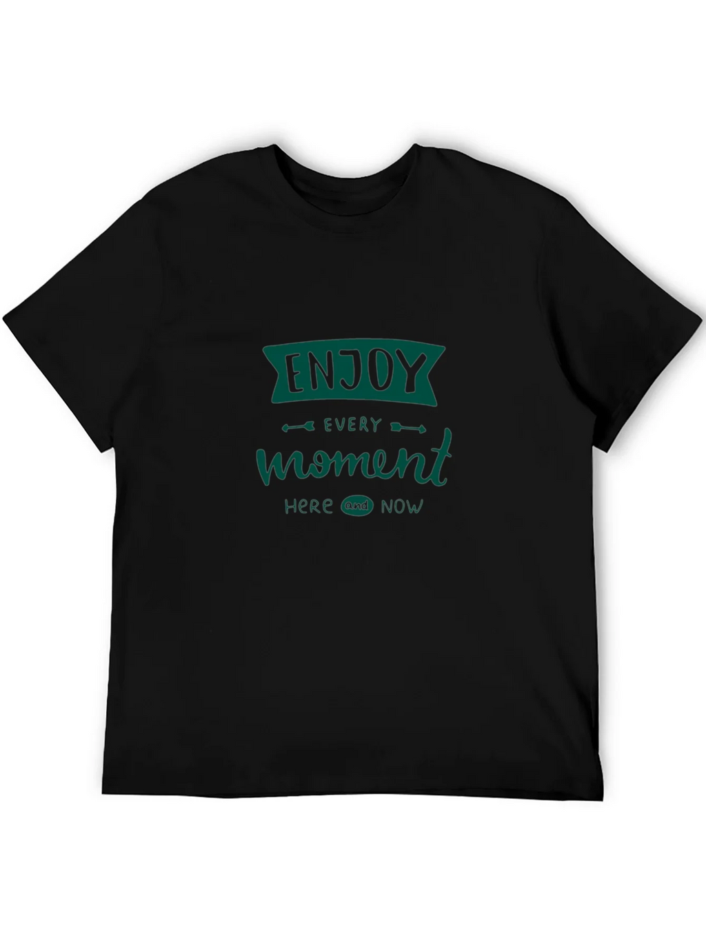 Enjoy Every Moment Tee - Black Graphic T-Shirt product image 8