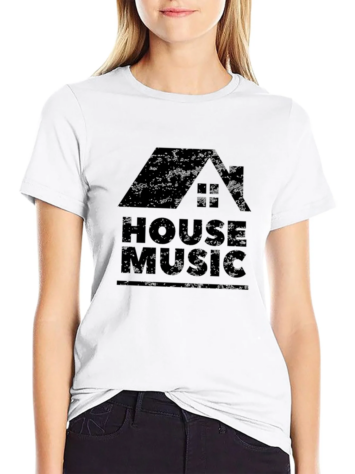 House Music Graphic T-Shirt - Distressed Design product image 11