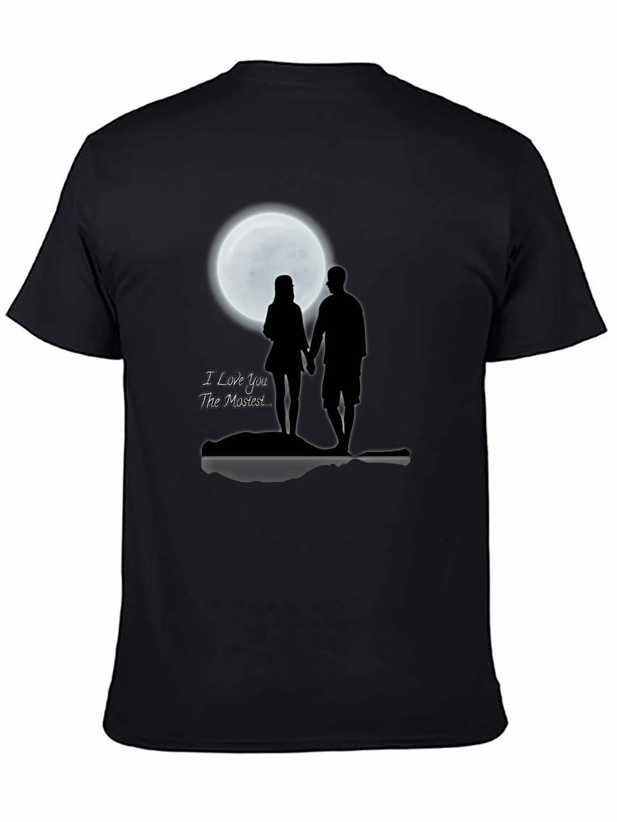Romantic Moonlit Couple T-Shirt - I Love You The Mostest product image 7