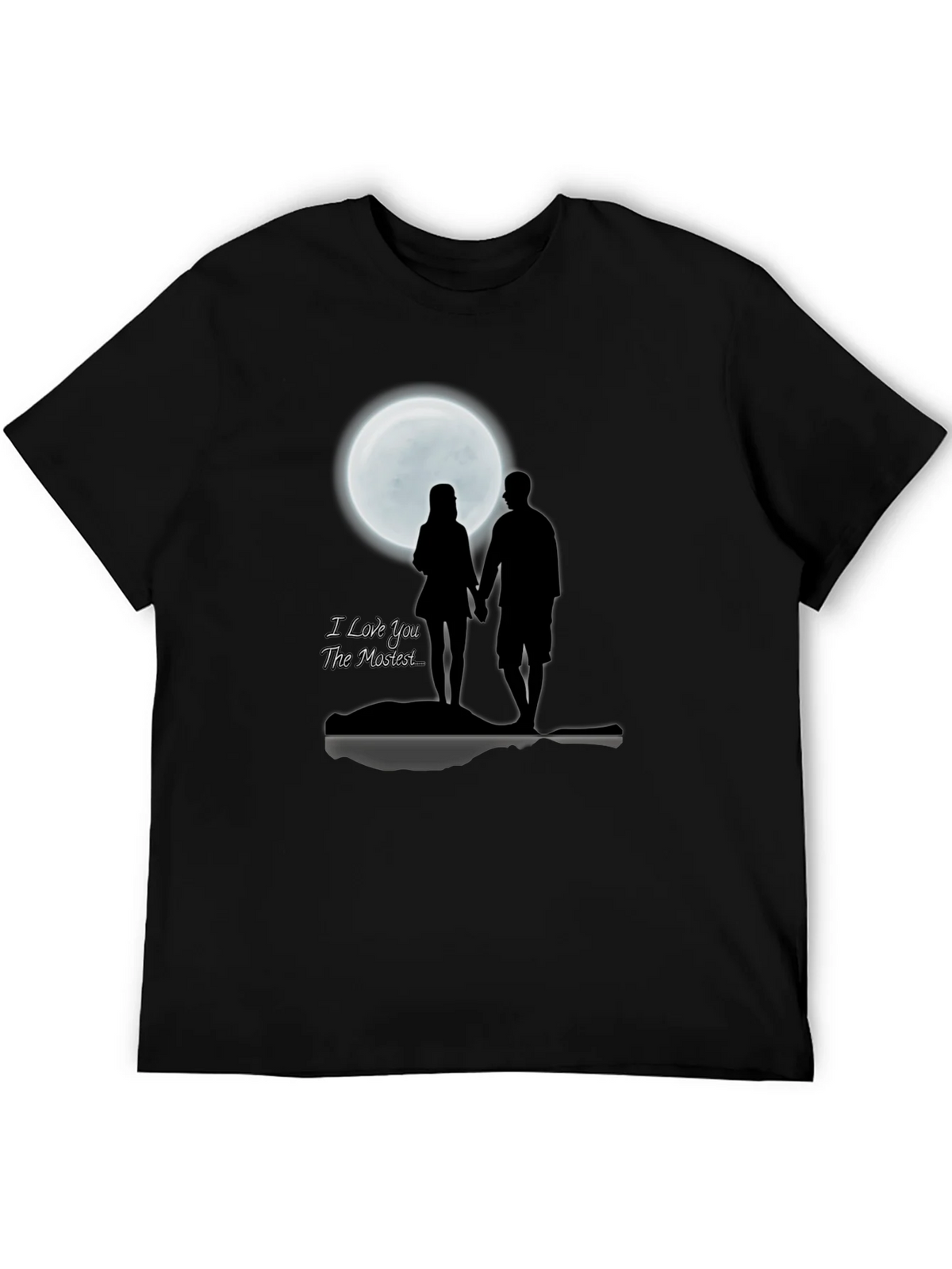 Romantic Moonlit Couple T-Shirt - I Love You The Mostest product image 8
