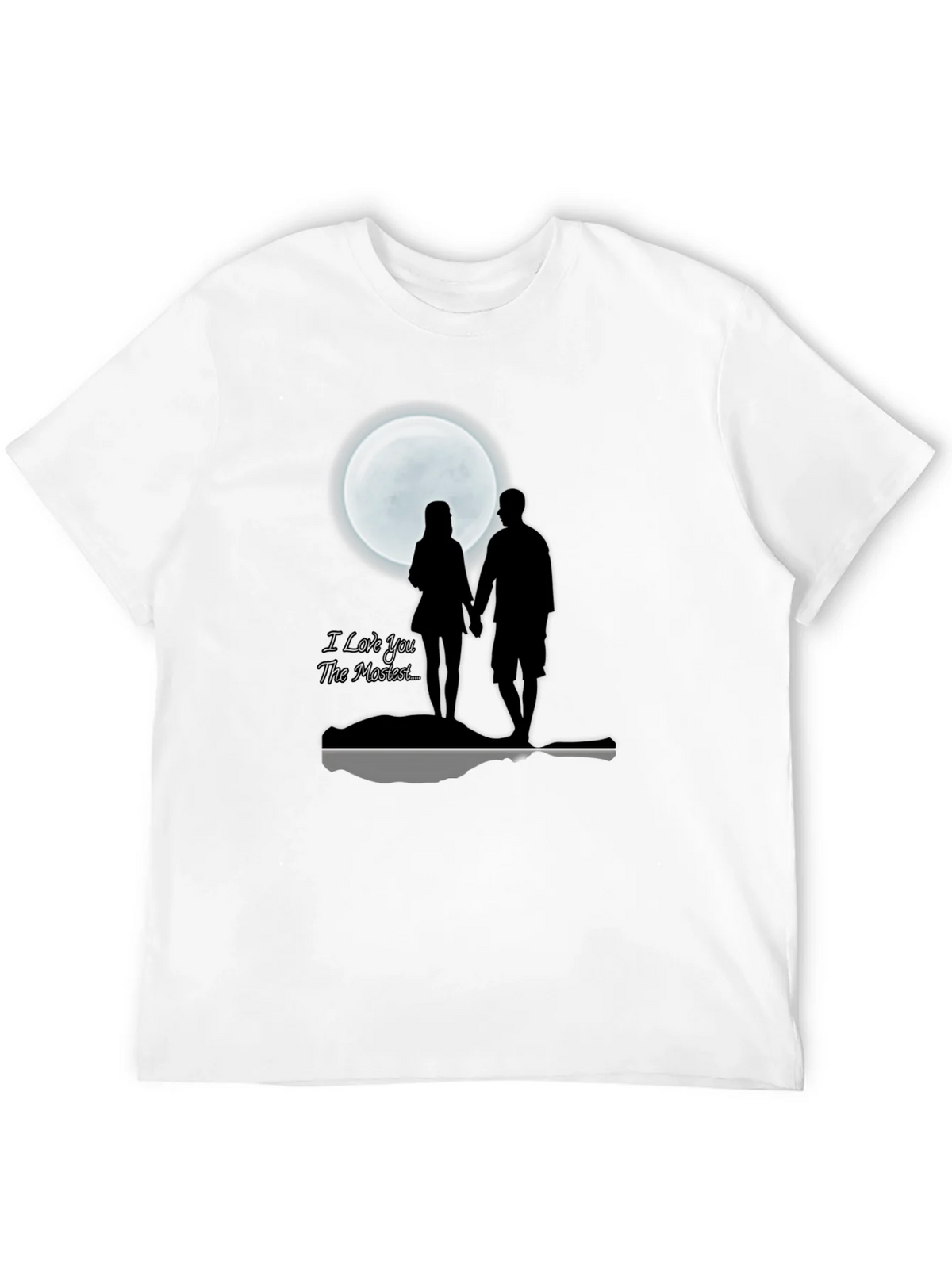 Romantic Moonlit Couple T-Shirt - I Love You The Mostest product image 3
