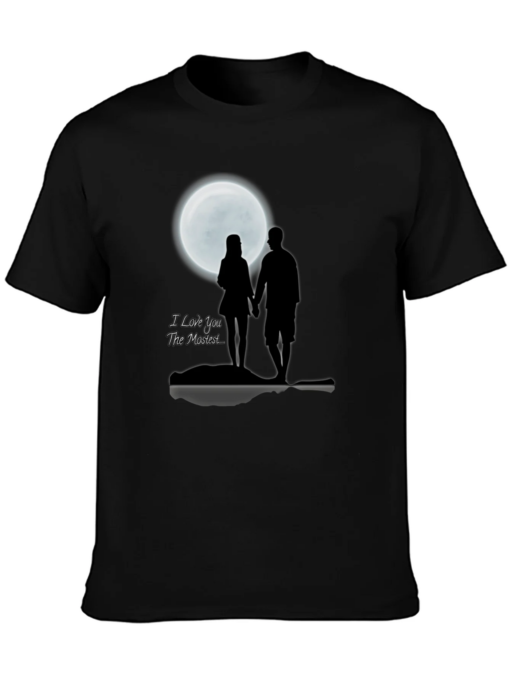Romantic Moonlit Couple T-Shirt - I Love You The Mostest product image 6