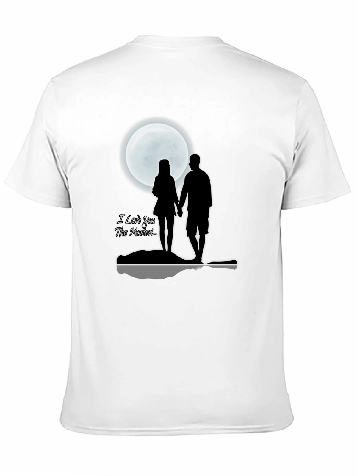 Romantic Moonlit Couple T-Shirt - I Love You The Mostest product image 2