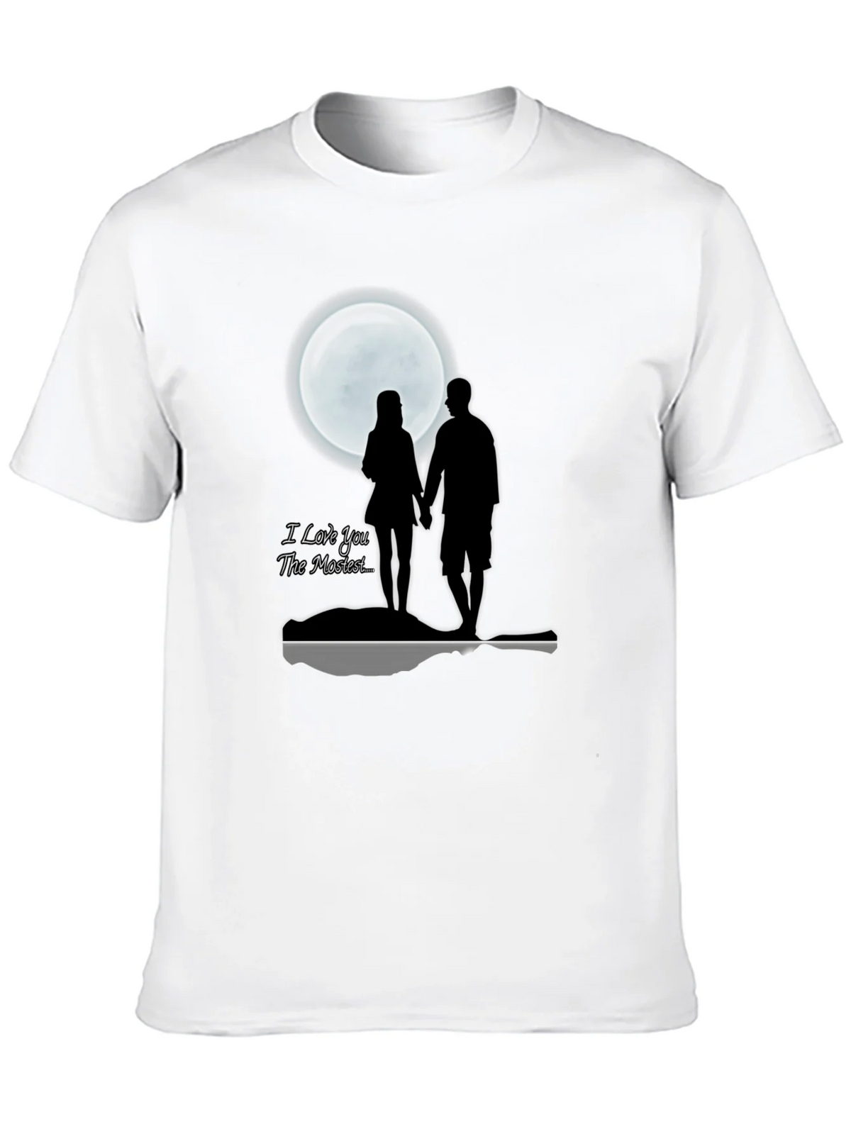Romantic Moonlit Couple T-Shirt - I Love You The Mostest product image 12
