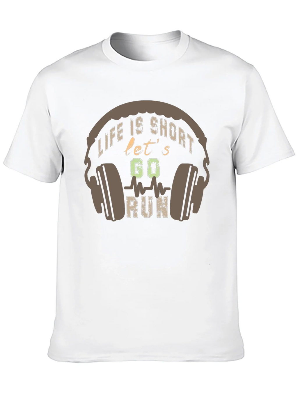 Life is Short Lets Go Run Black T-Shirt product image 4