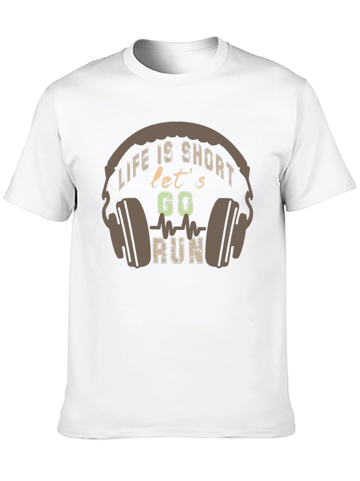 Life is Short Lets Go Run Black T-Shirt product image 4