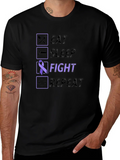 Eat Sleep Fight Repeat Awareness T-Shirt product image 1