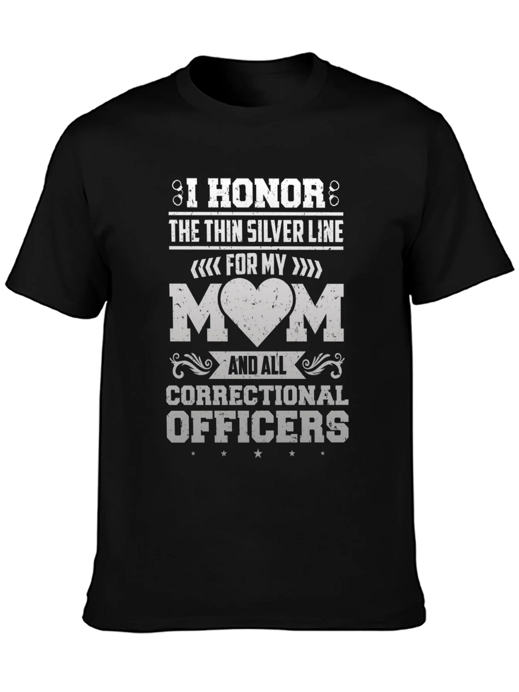 I Honor the Thin Silver Line Correctional Officer T-Shirt product image 6