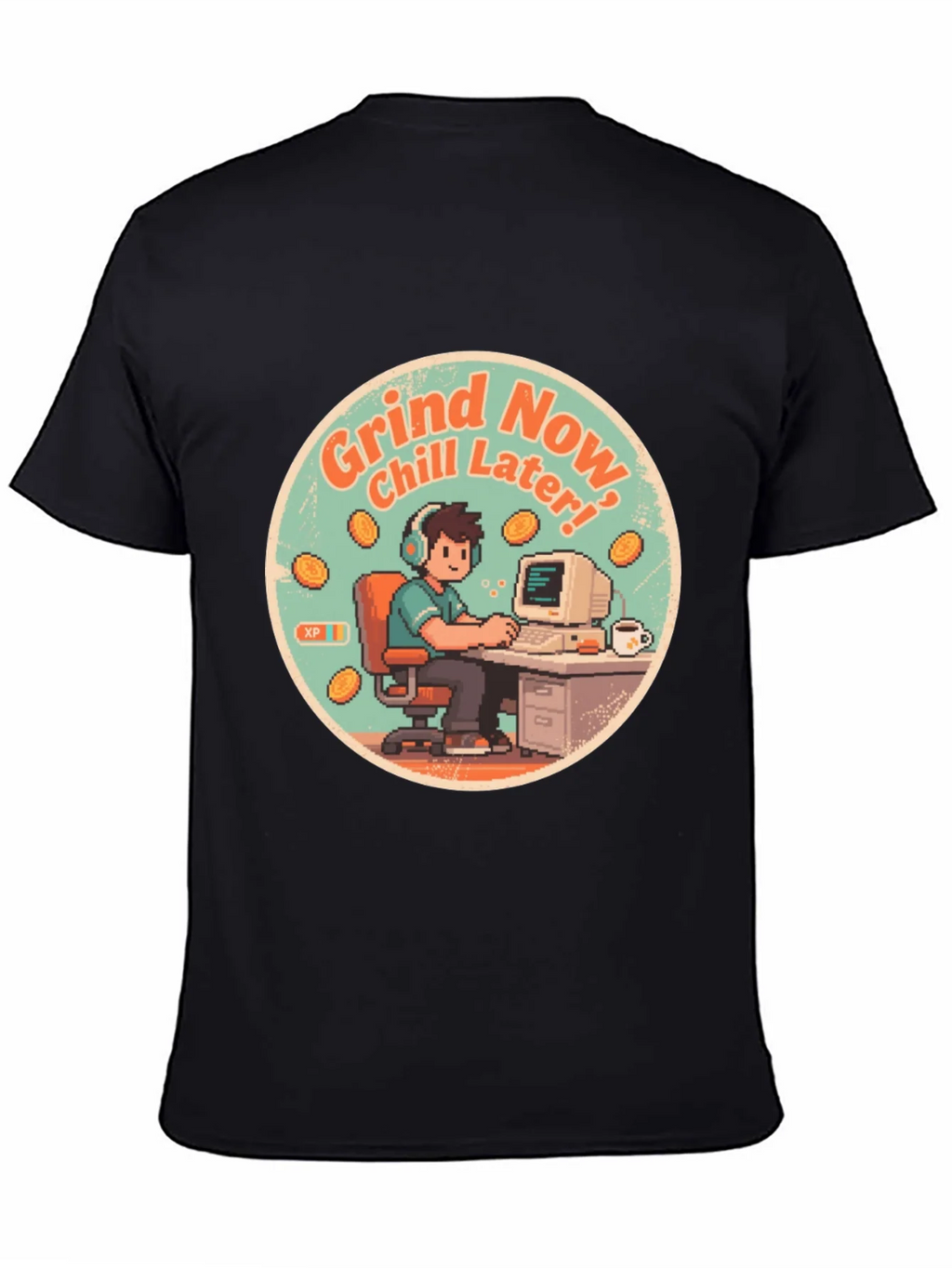Grind Now Chill Later Black T-Shirt product image 7