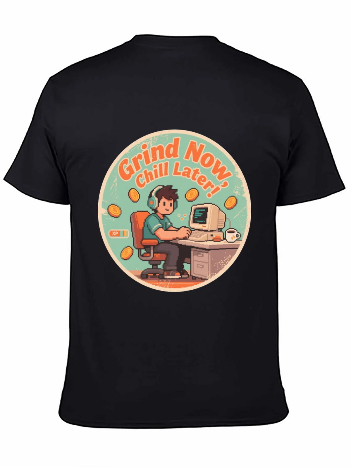 Grind Now Chill Later Black T-Shirt product image 7