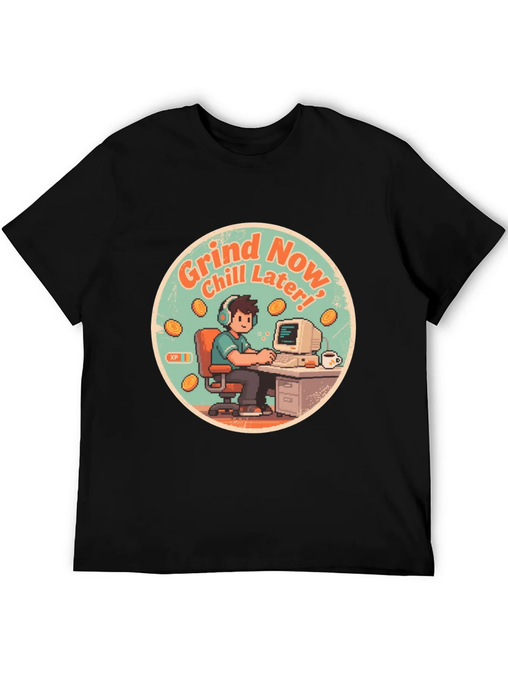 Grind Now Chill Later Black T-Shirt product image 8
