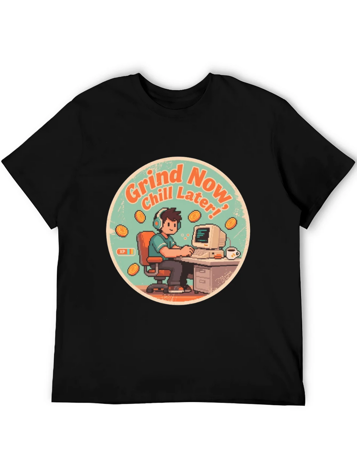 Grind Now Chill Later Black T-Shirt product image 8