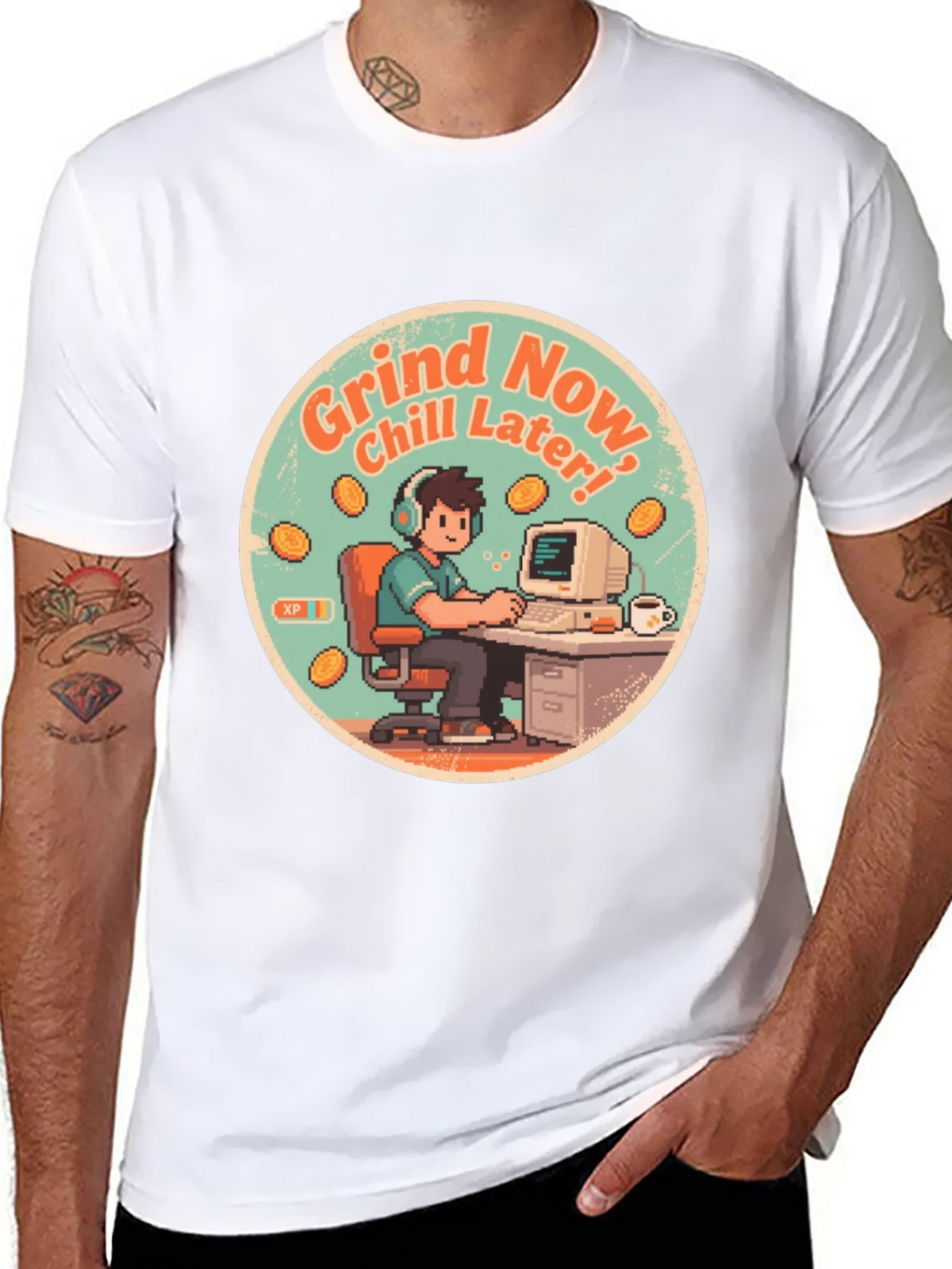 Grind Now Chill Later Black T-Shirt product image 10
