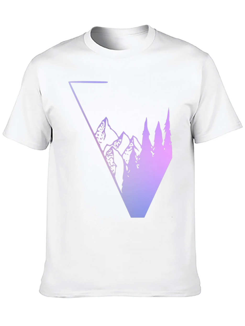 Geometric Mountain & Tree Graphic Tee product image 12