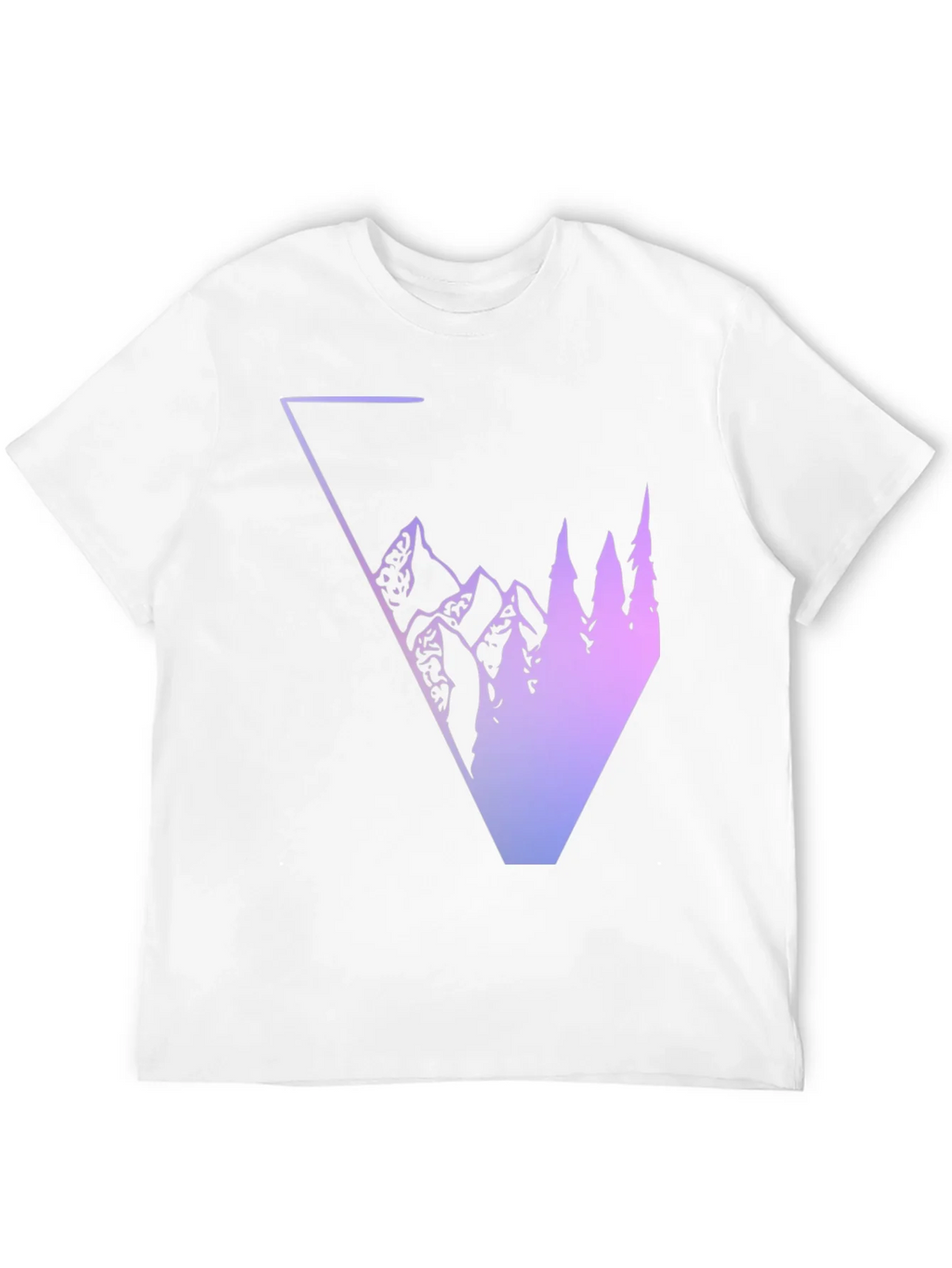 Geometric Mountain & Tree Graphic Tee product image 3