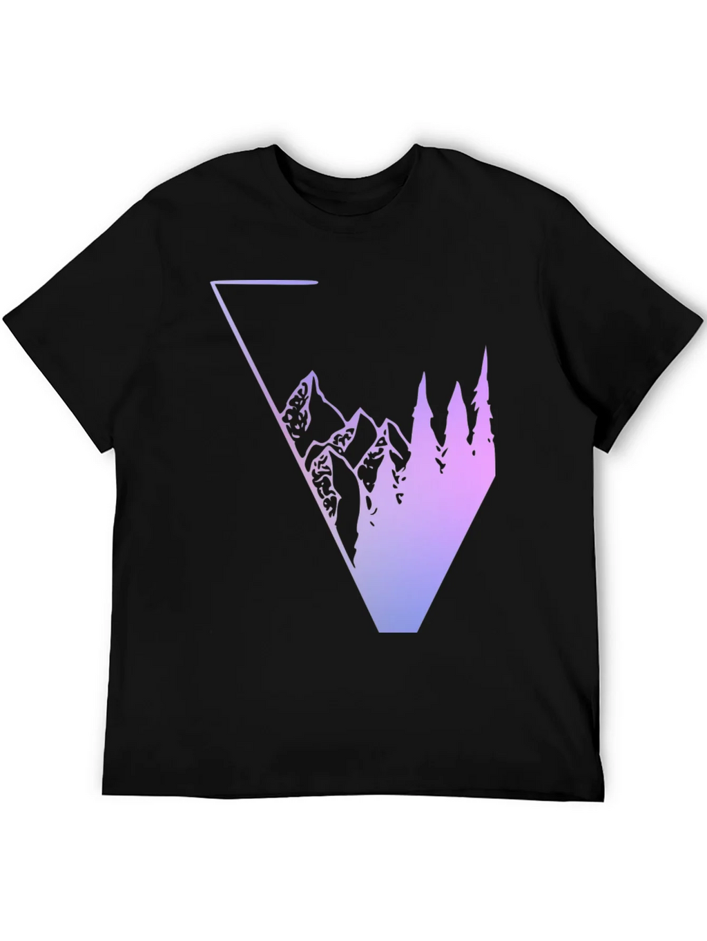 Geometric Mountain & Tree Graphic Tee product image 8