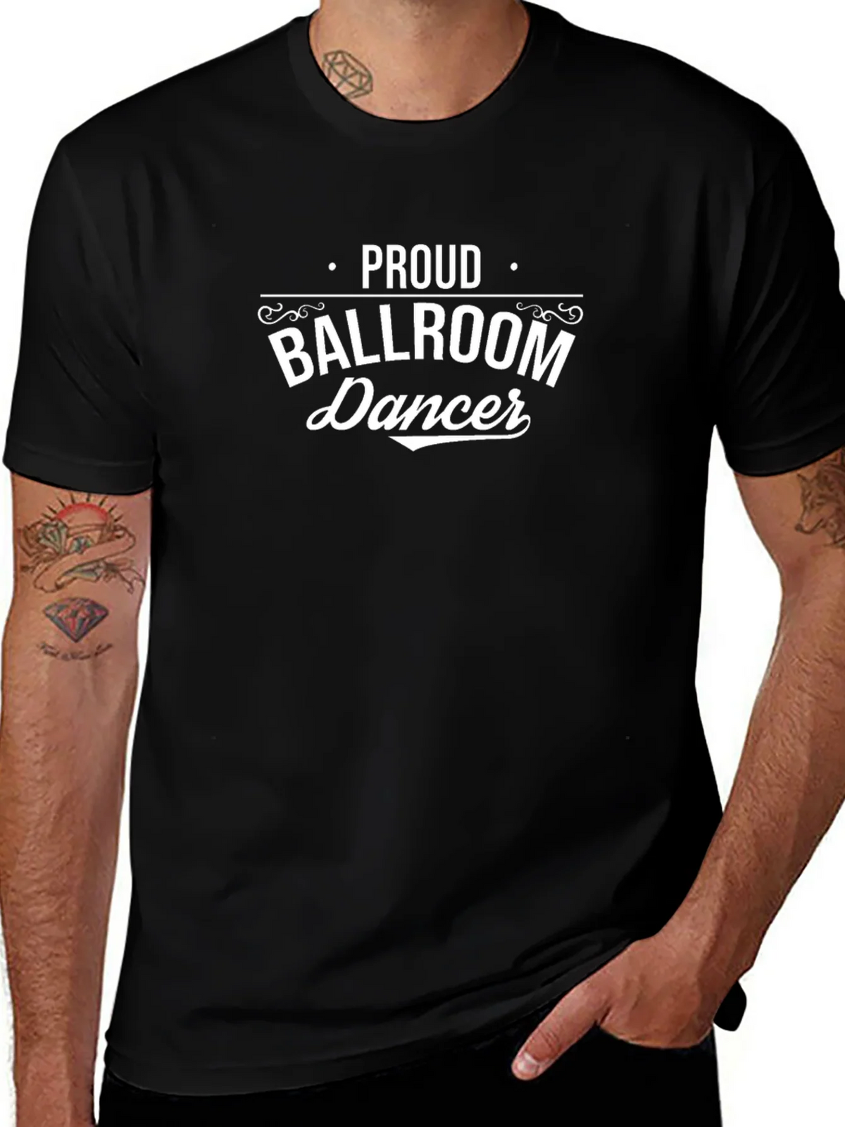 Proud Ballroom Dancer Black T-Shirt product image 1