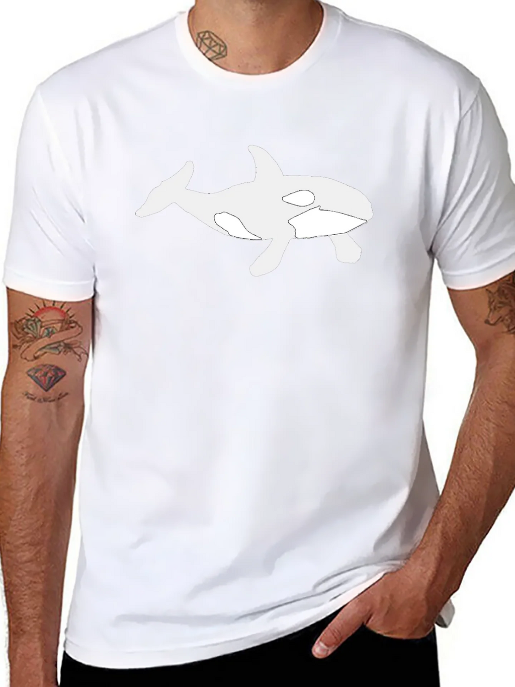 Orca Graphic T-Shirt - Black Cotton Blend product image 10