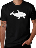 Orca Graphic T-Shirt - Black Cotton Blend product image 1