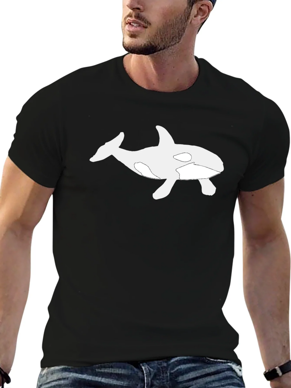 Orca Graphic T-Shirt - Black Cotton Blend product image 9