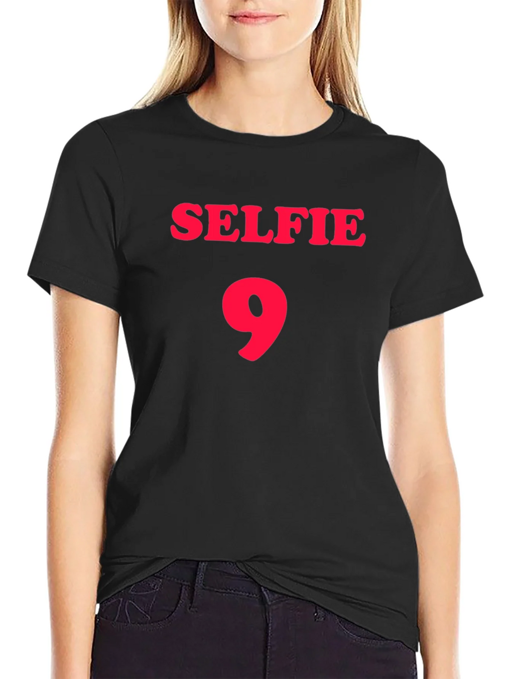 Selfie 9 Black Graphic T-Shirt product image 5
