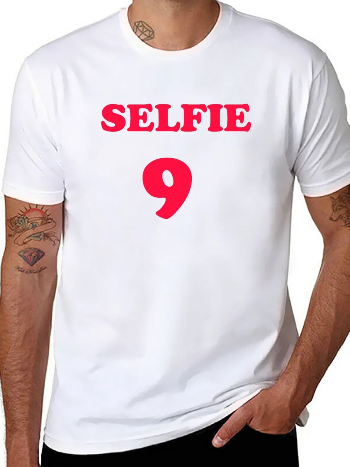 Selfie 9 Black Graphic T-Shirt product image 10