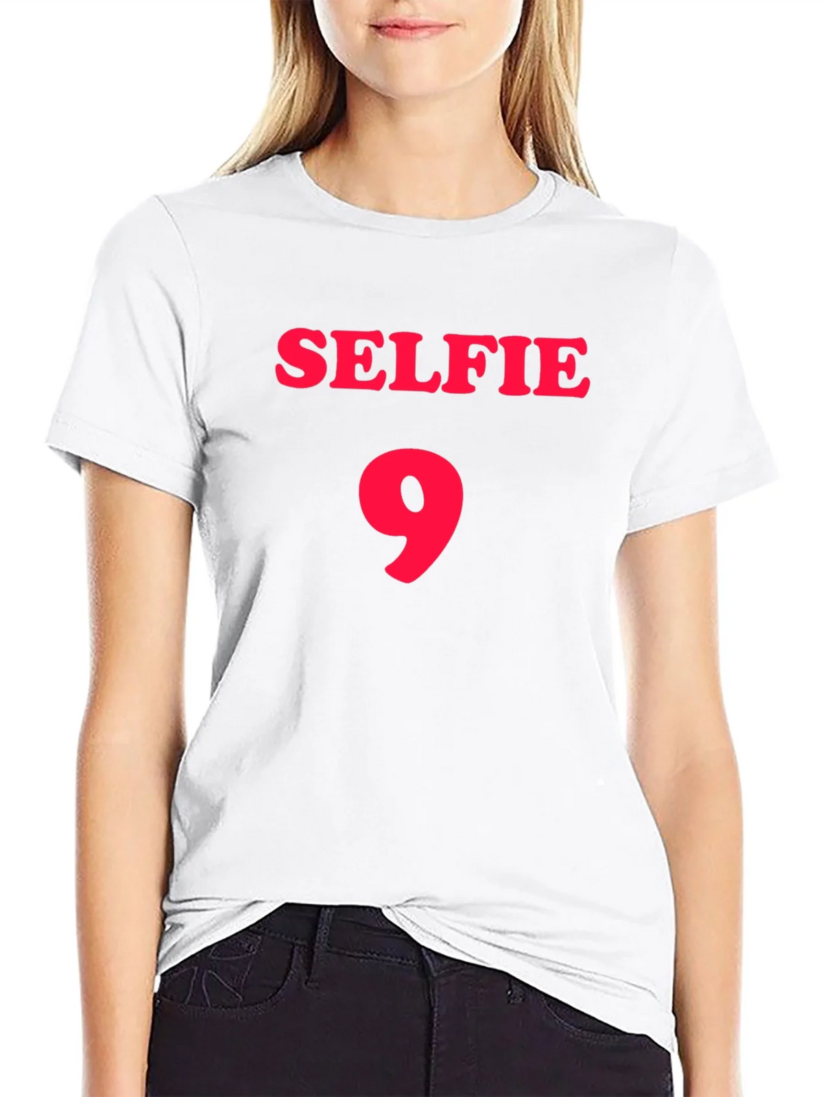 Selfie 9 Black Graphic T-Shirt product image 11