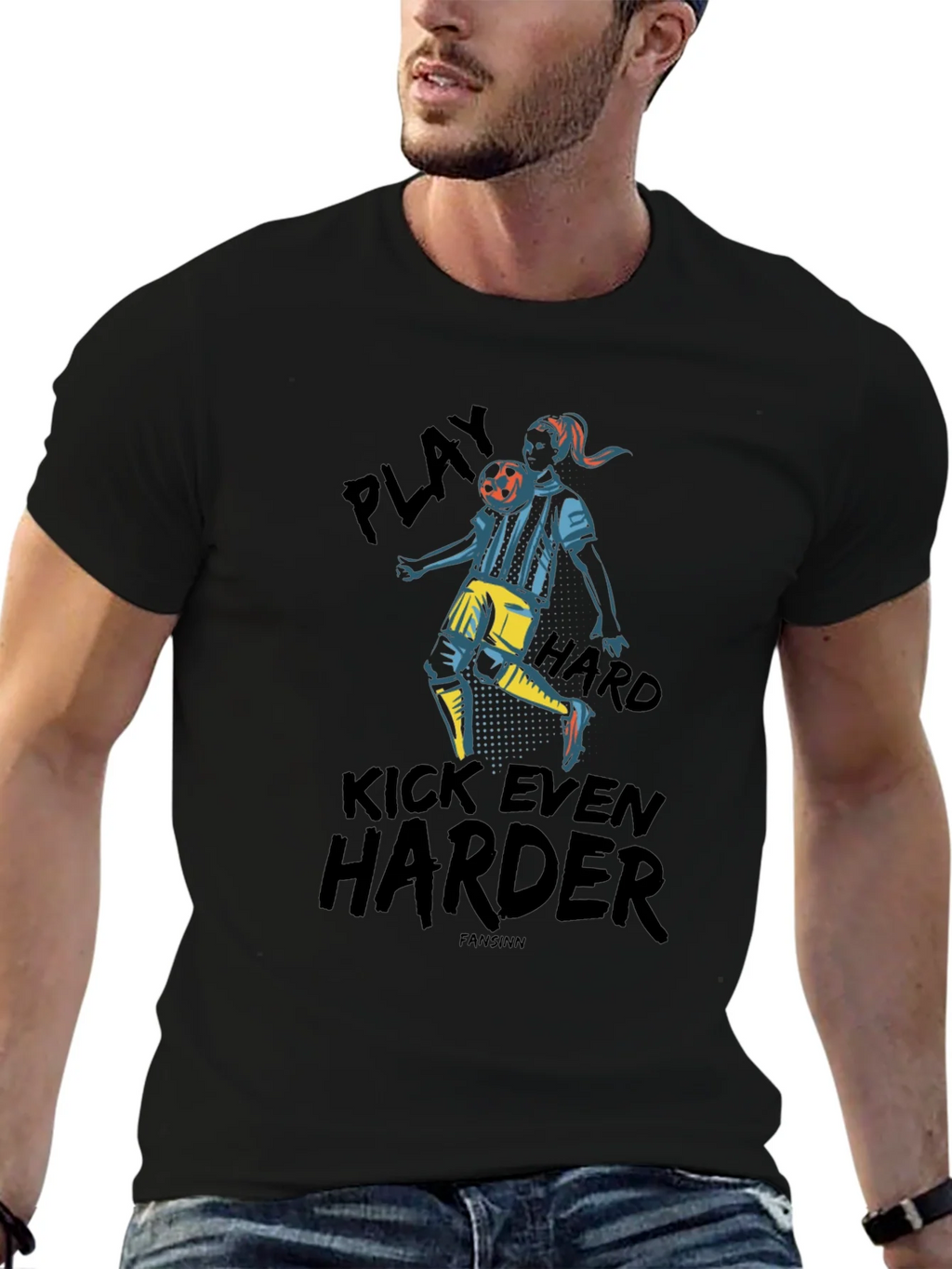 Play Hard Soccer Graphic Tee - Black product image 9