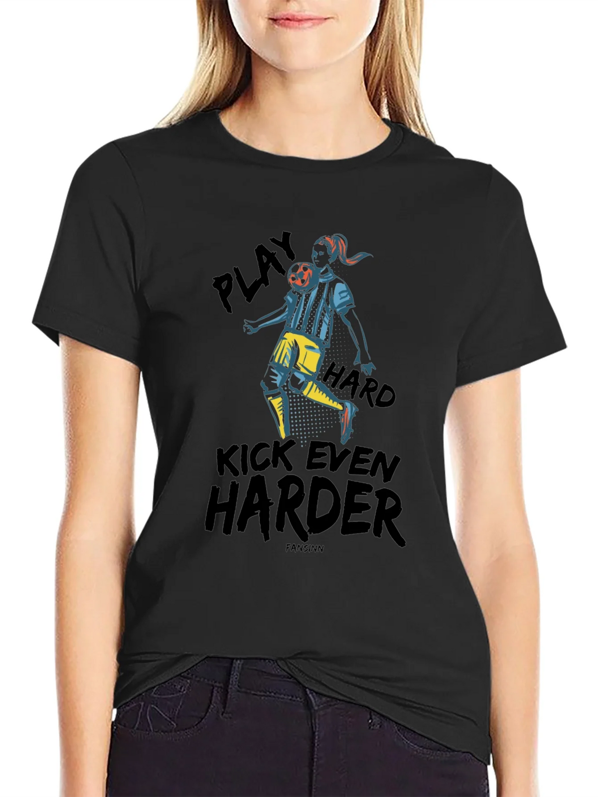 Play Hard Soccer Graphic Tee - Black product image 5