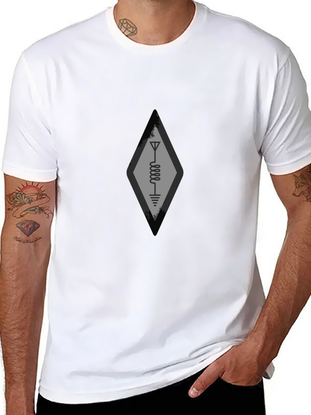 Radio Circuit T-Shirt - Black Ham Design product image 10