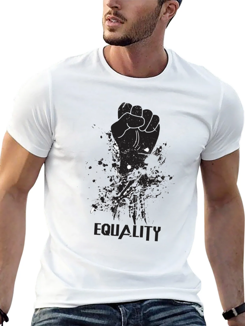 Equality Graphic T-Shirt - Black product image 4
