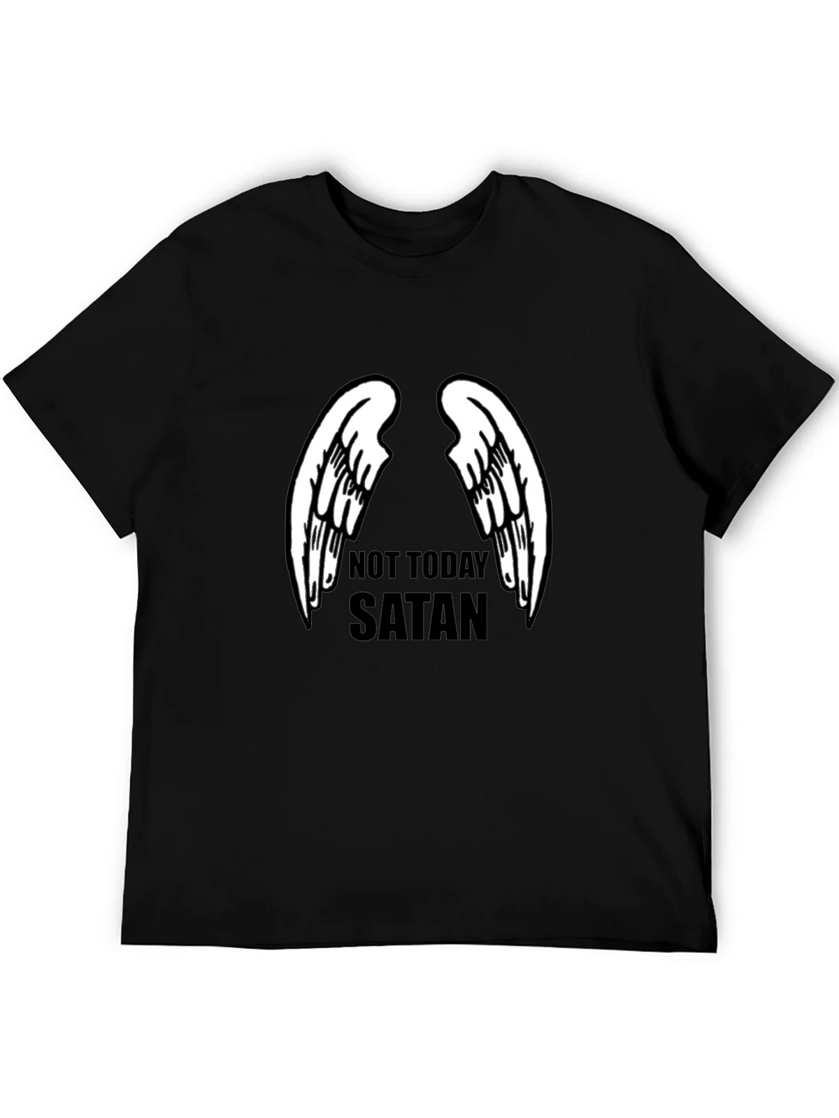 Not Today Satan Angel Wings Graphic Tee product image 8