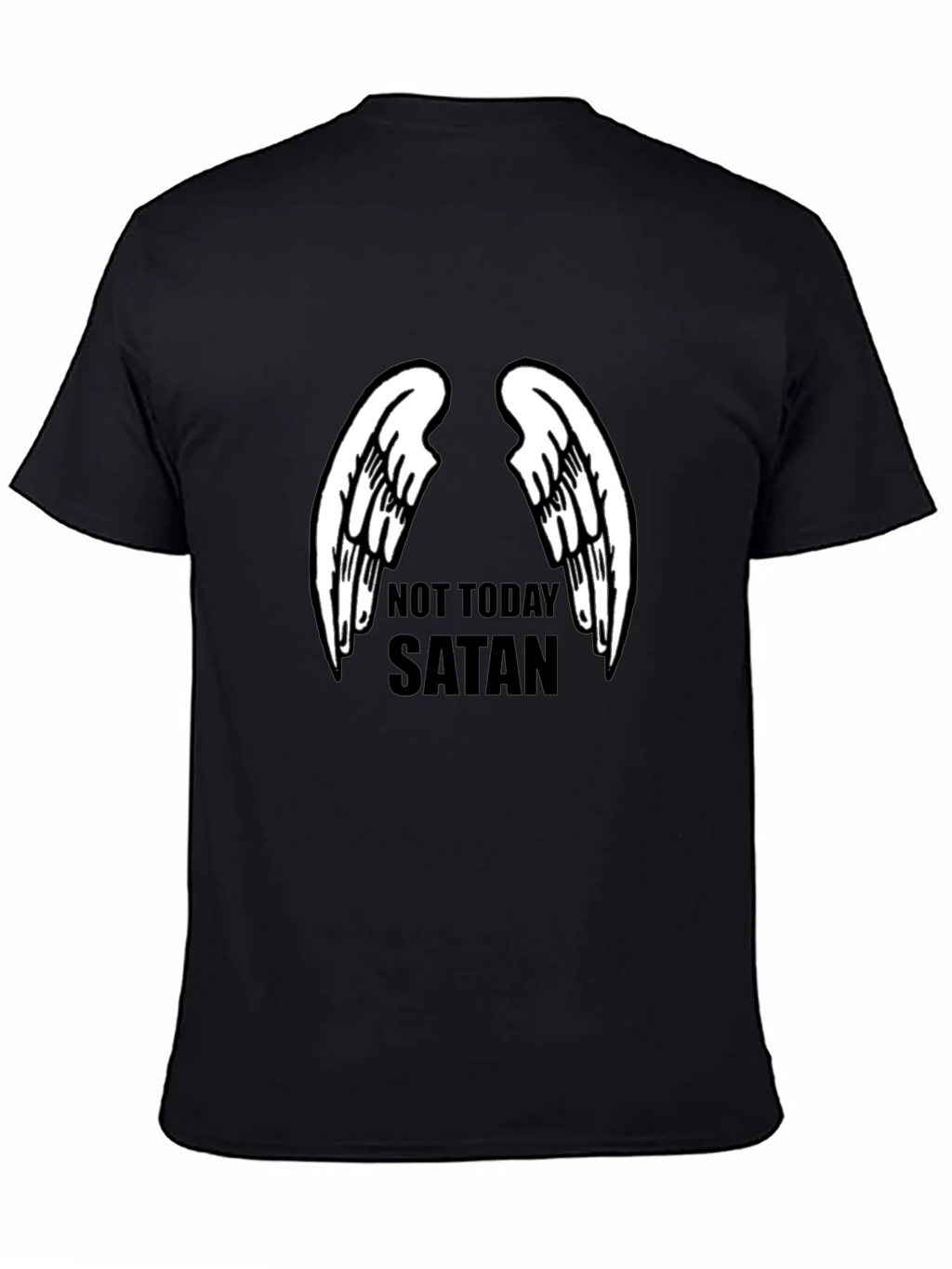 Not Today Satan Angel Wings Graphic Tee product image 7
