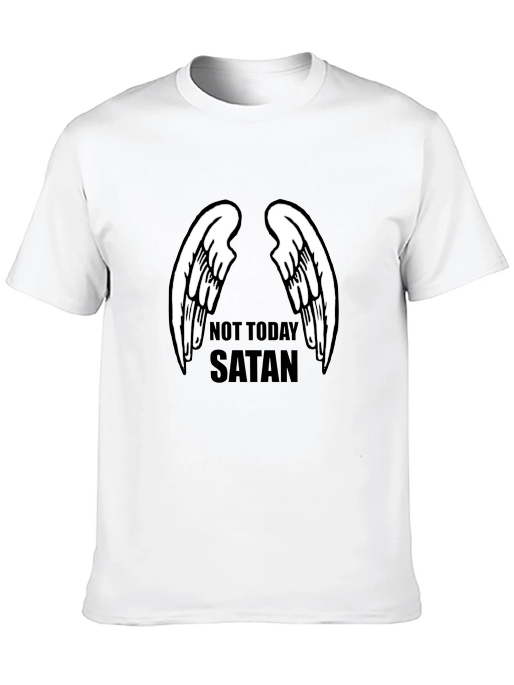 Not Today Satan Angel Wings Graphic Tee product image 12