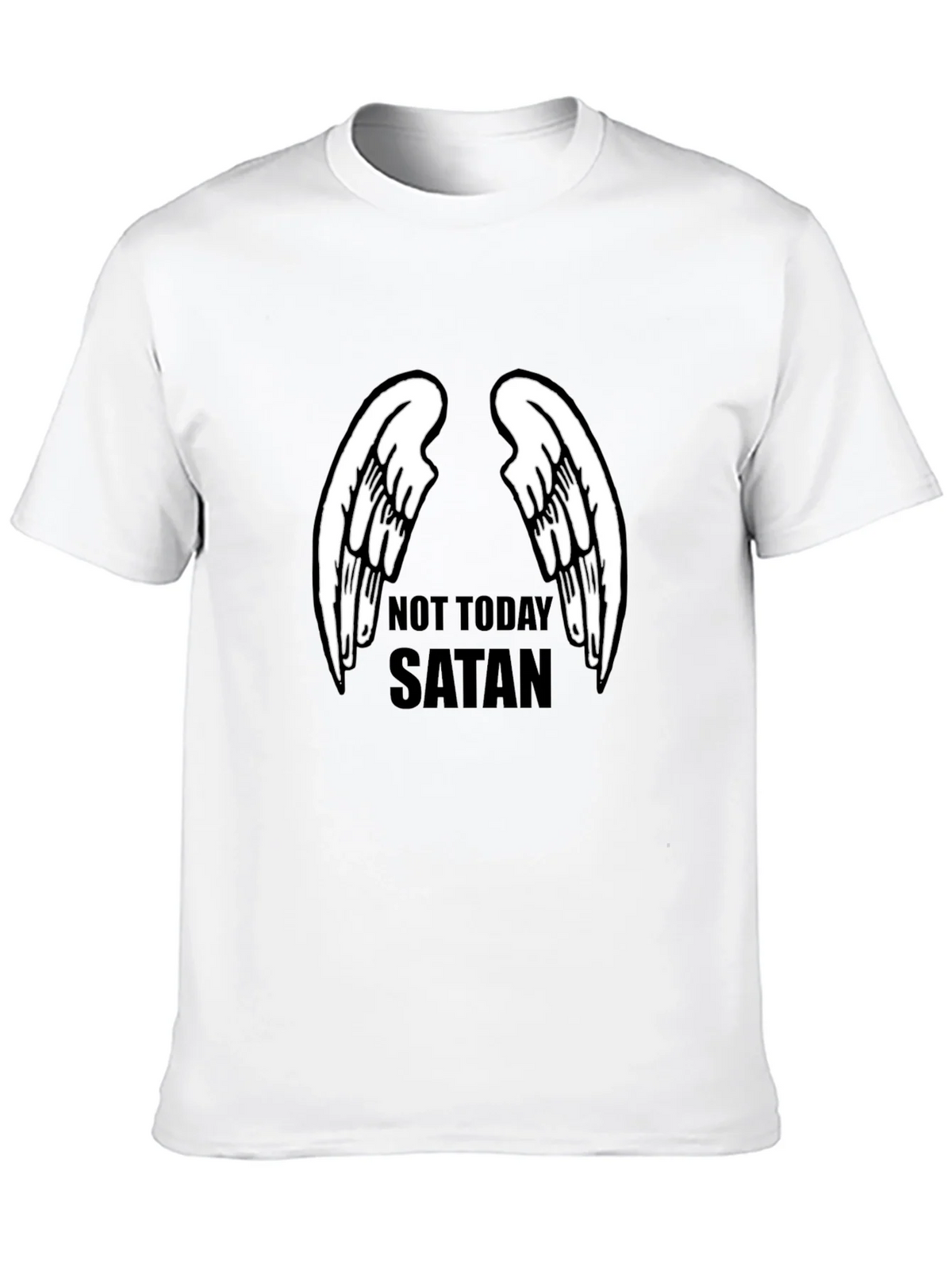 Not Today Satan Angel Wings Graphic Tee product image 12
