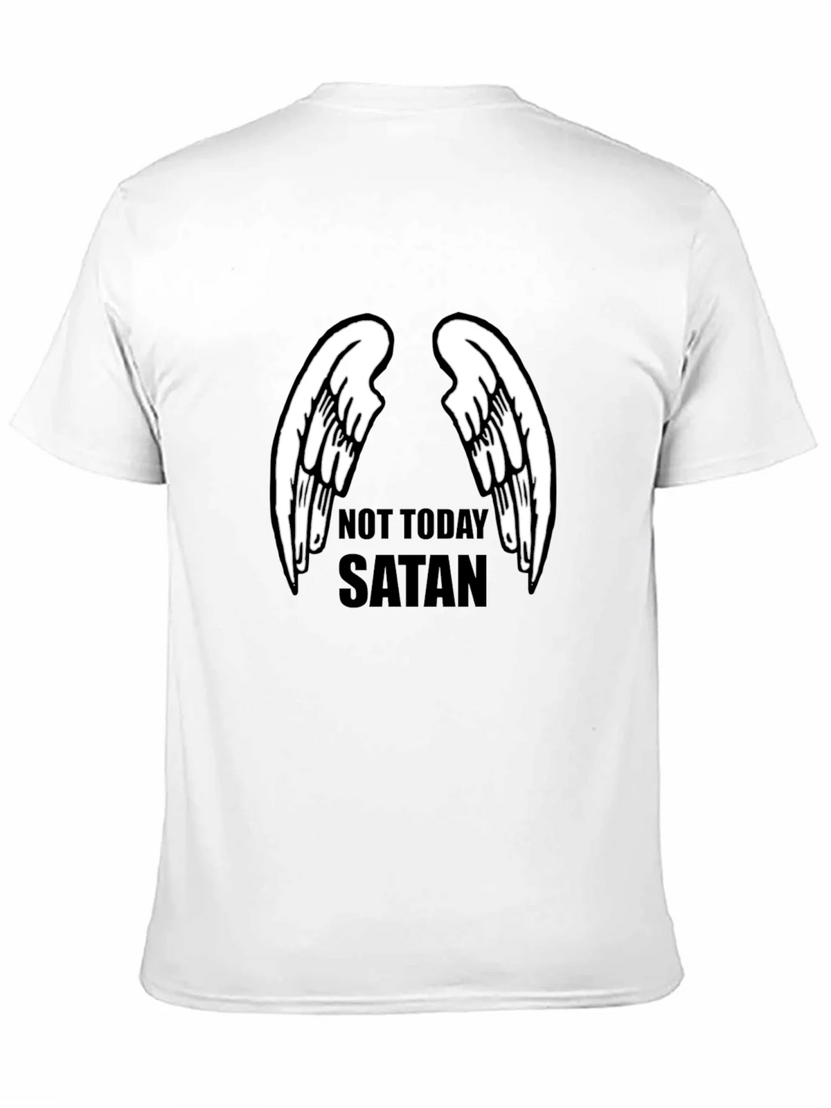 Not Today Satan Angel Wings Graphic Tee product image 2