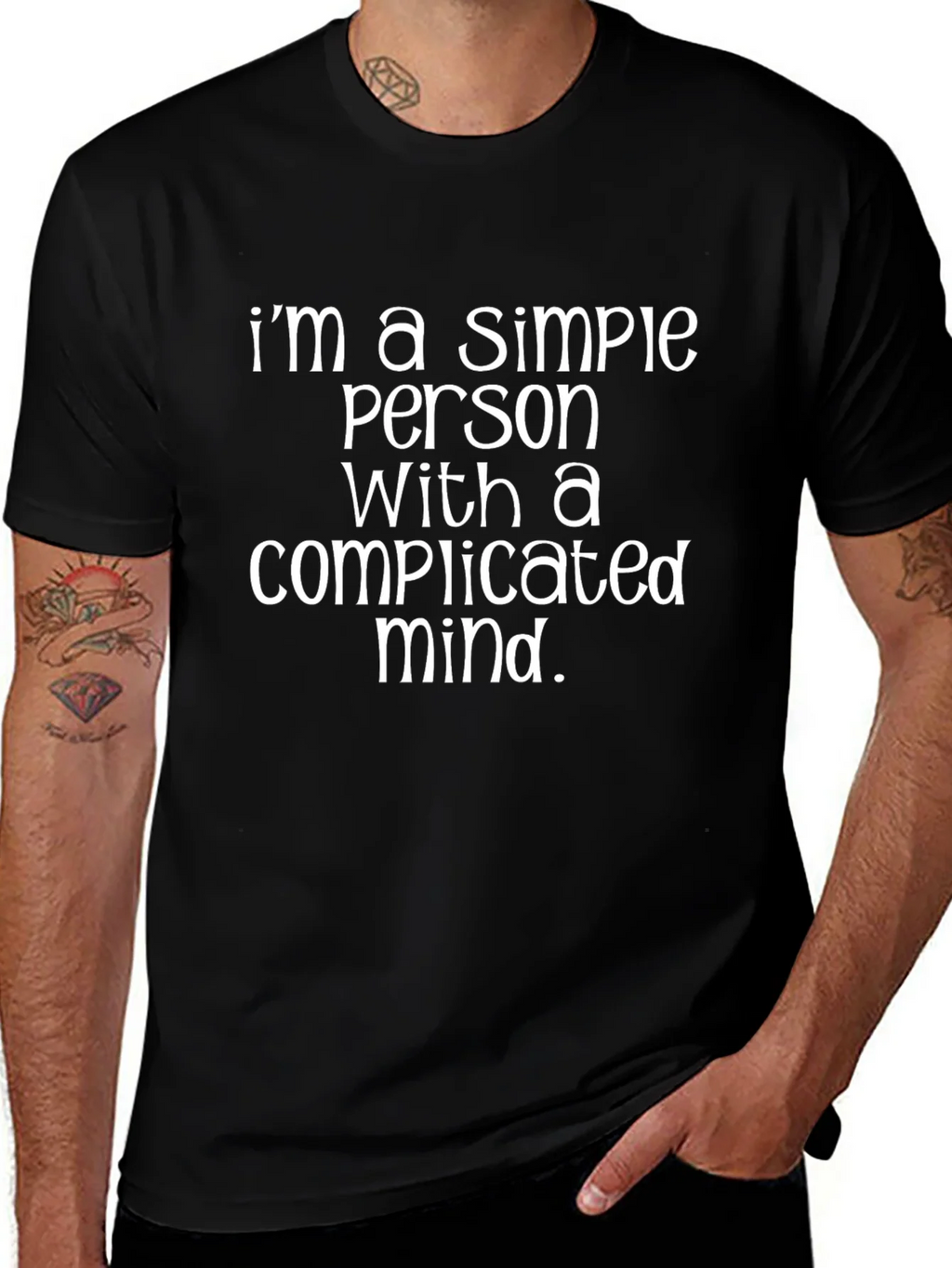 Simple Person Complicated Mind Graphic Tee product image 1