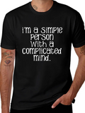 Simple Person Complicated Mind Graphic Tee product image 1