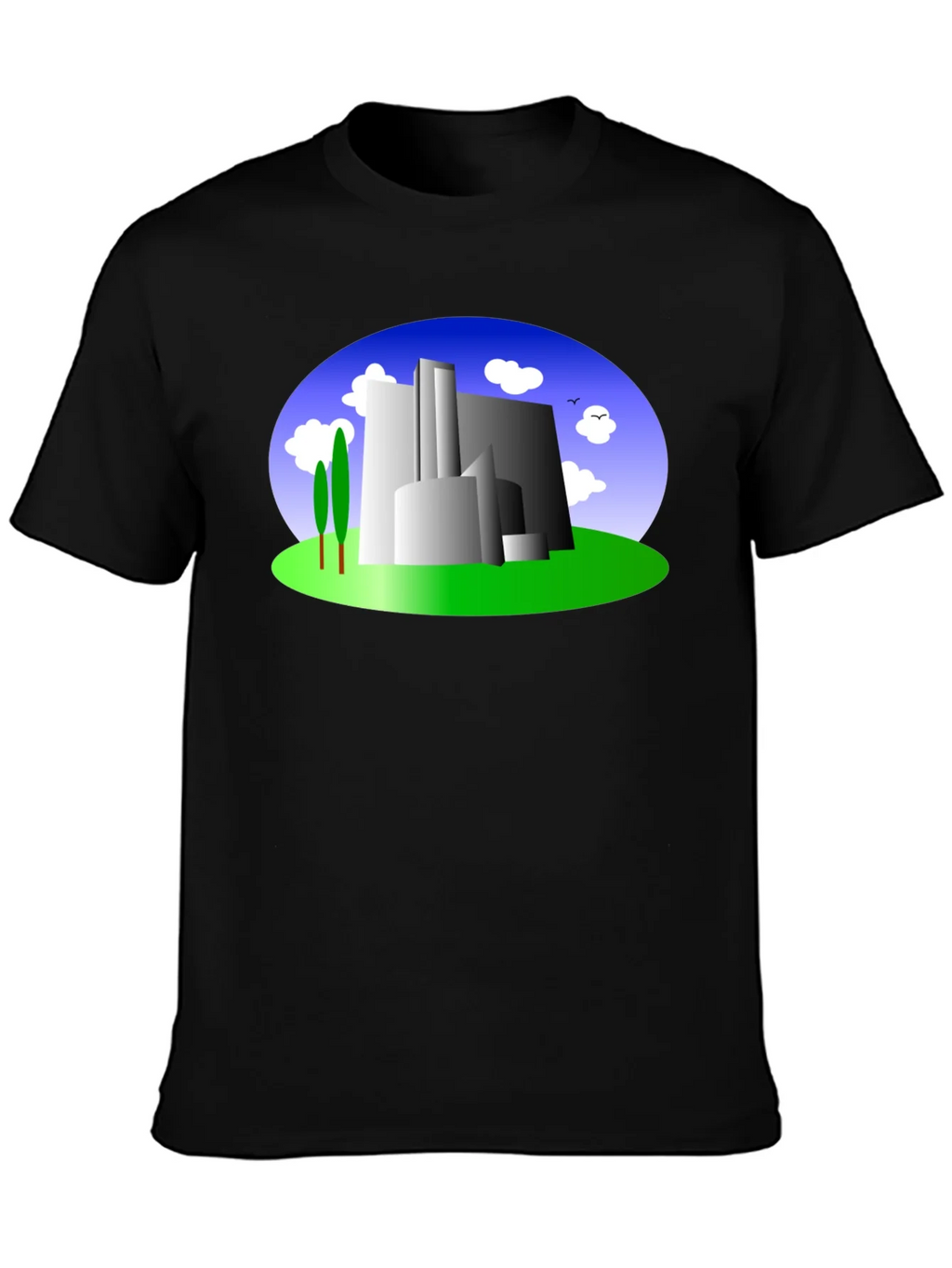 Abstract Building Graphic Tee - Modern Cityscape Shirt product image 6