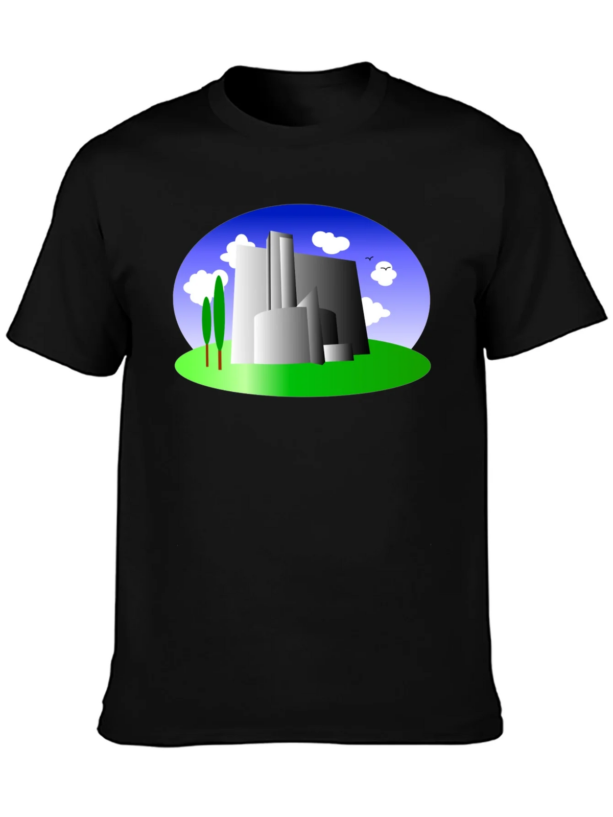 Abstract Building Graphic Tee - Modern Cityscape Shirt product image 6