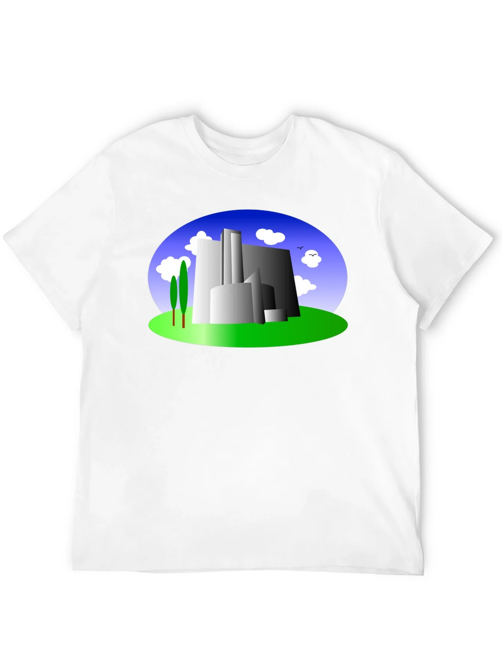 Abstract Building Graphic Tee - Modern Cityscape Shirt product image 3