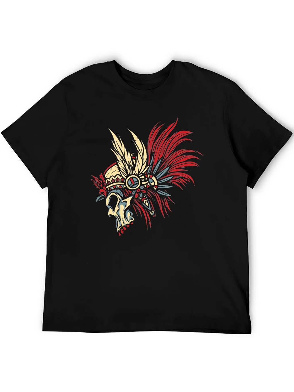 Skull Chief Black T-Shirt - Unique Graphic Tee product image 8