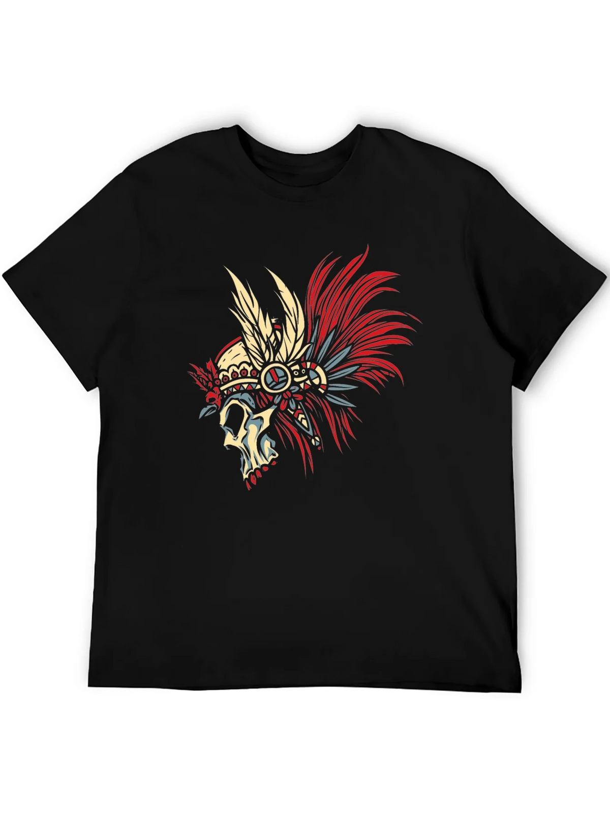 Skull Chief Black T-Shirt - Unique Graphic Tee product image 8