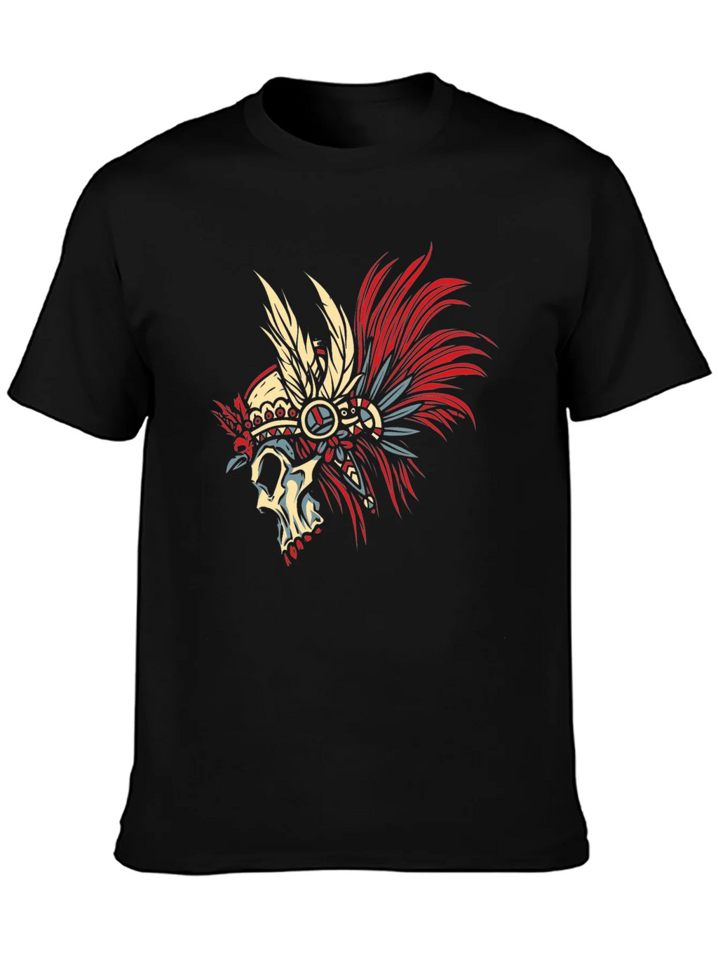 Skull Chief Black T-Shirt - Unique Graphic Tee product image 6