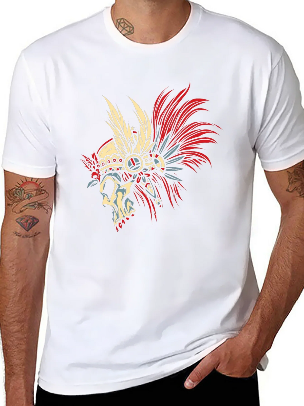 Skull Chief Black T-Shirt - Unique Graphic Tee product image 10