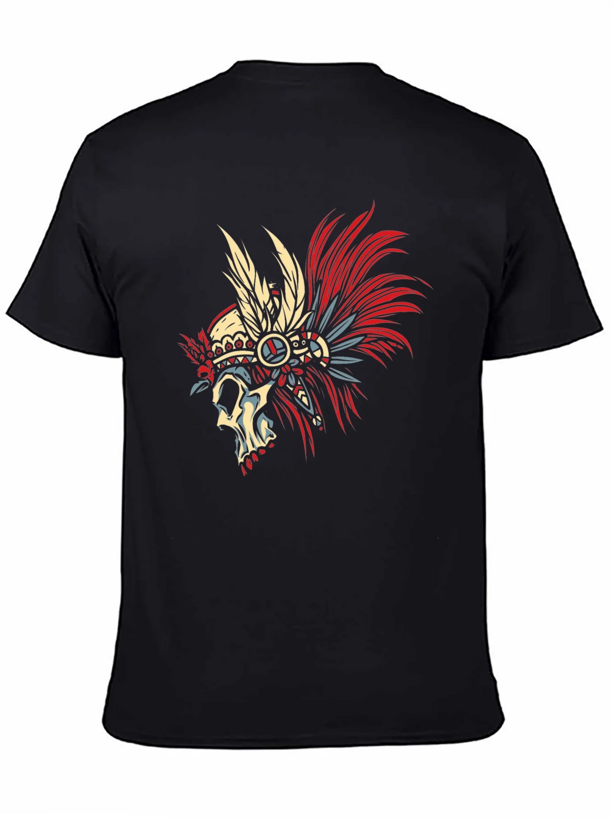 Skull Chief Black T-Shirt - Unique Graphic Tee product image 7
