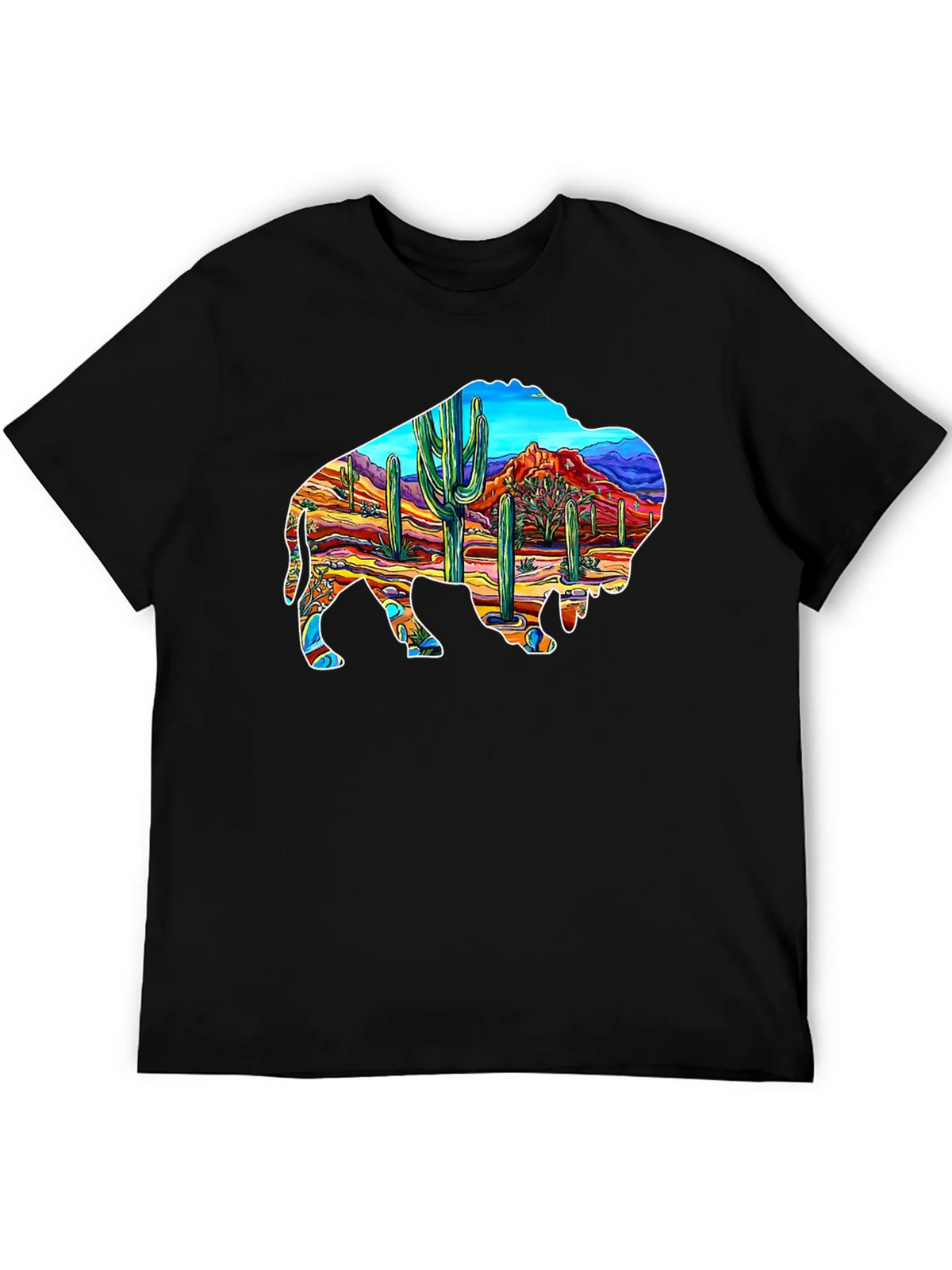 Buffalo Desert Scene Graphic Tee product image 8