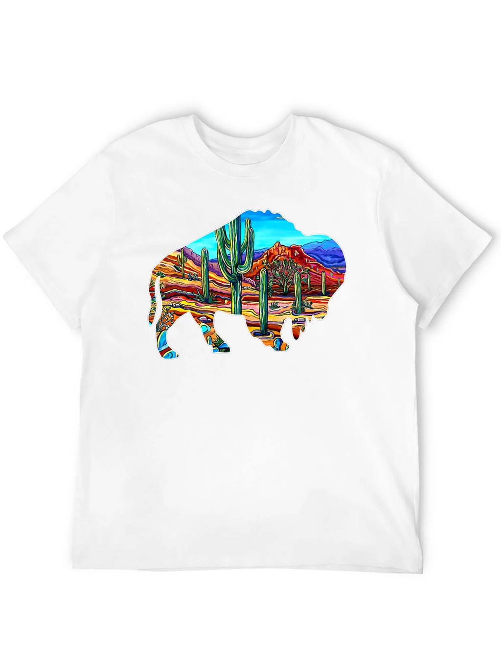 Buffalo Desert Scene Graphic Tee product image 3