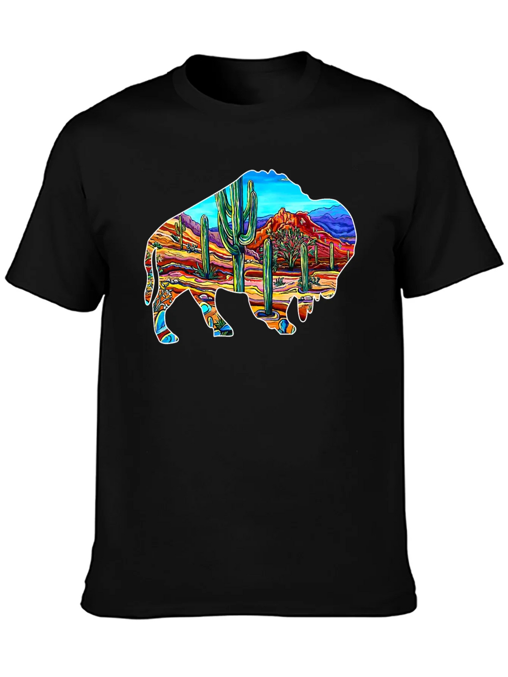 Buffalo Desert Scene Graphic Tee product image 6