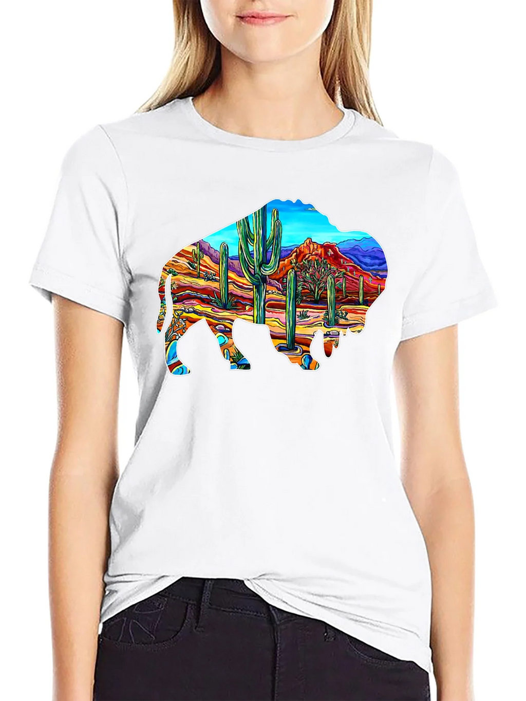 Buffalo Desert Scene Graphic Tee product image 11